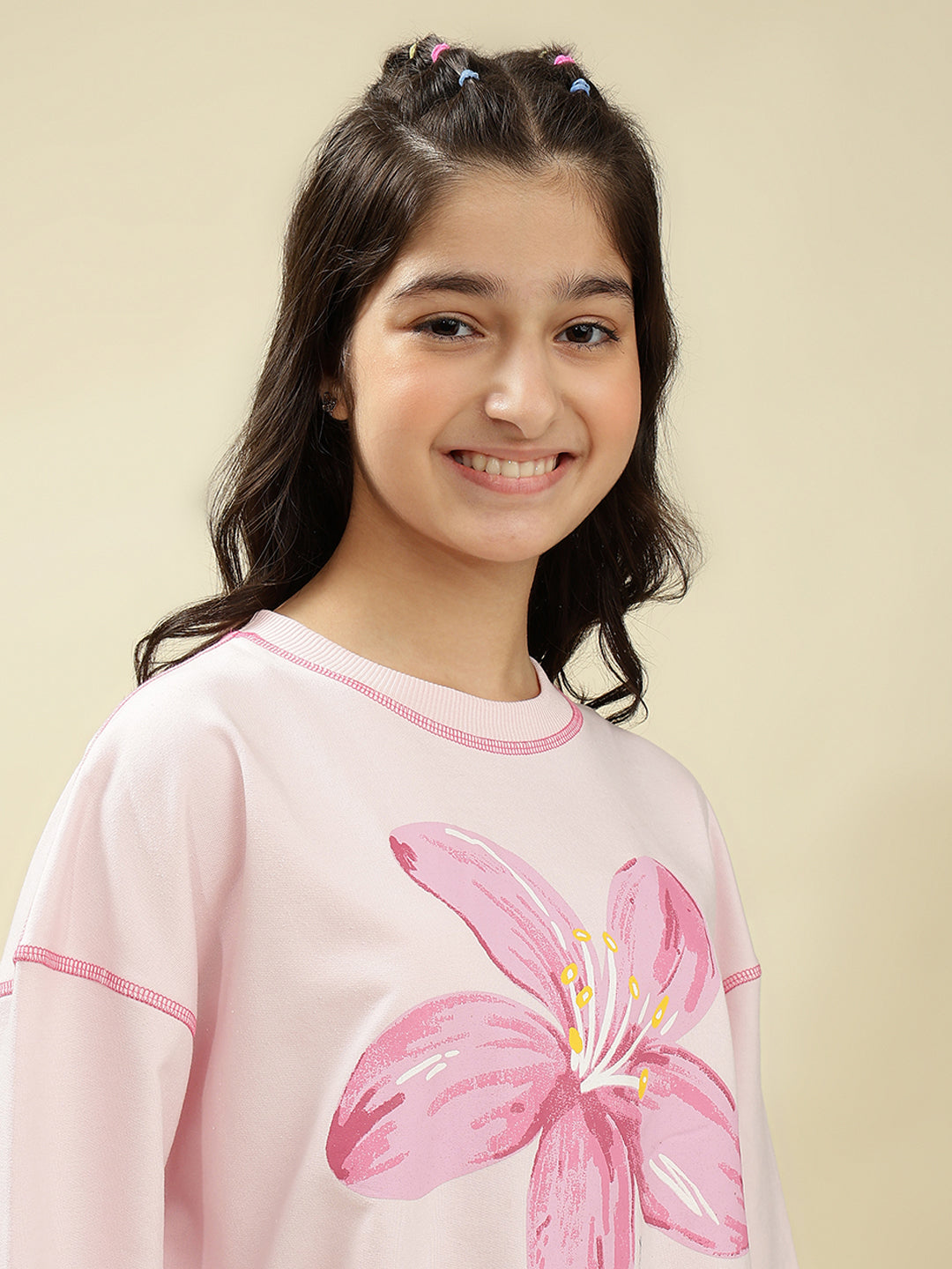 Lil Tomatoes Girls Cotton Looper Sweatshirt