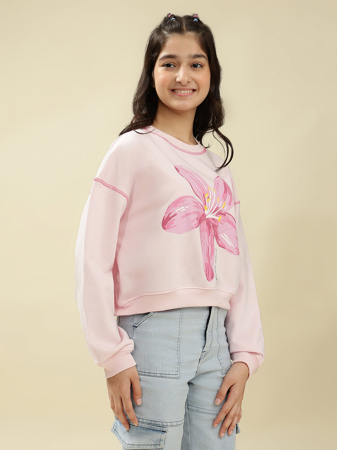 Lil Tomatoes Girls Cotton Looper Sweatshirt