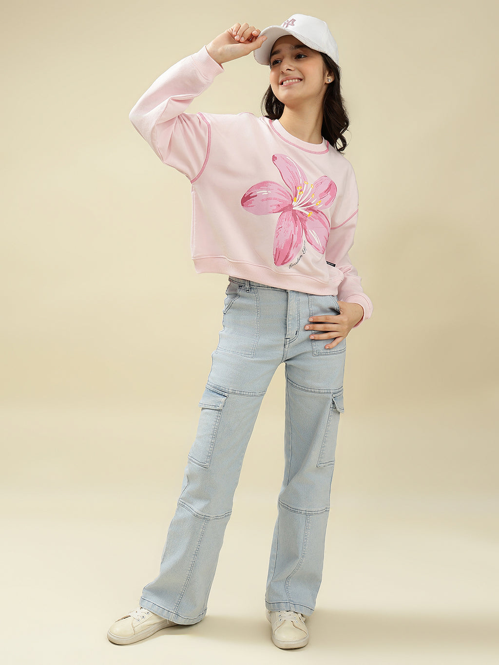 Lil Tomatoes Girls Cotton Looper Sweatshirt
