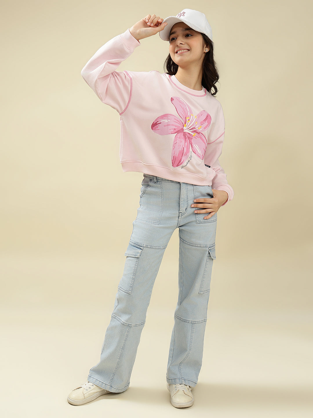 Lil Tomatoes Girls Cotton Looper Sweatshirt