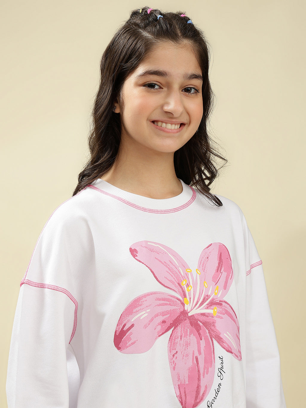 Lil Tomatoes Girls Cotton Looper Sweatshirt