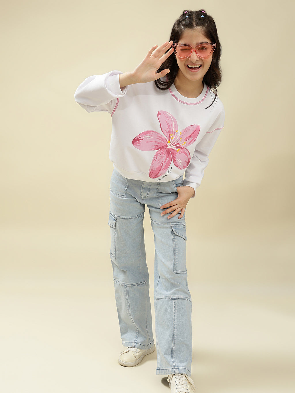 Lil Tomatoes Girls Cotton Looper Sweatshirt