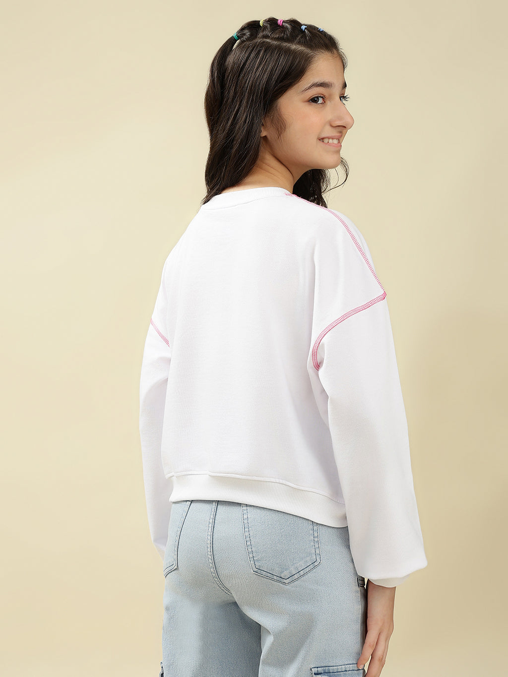 Lil Tomatoes Girls Cotton Looper Sweatshirt