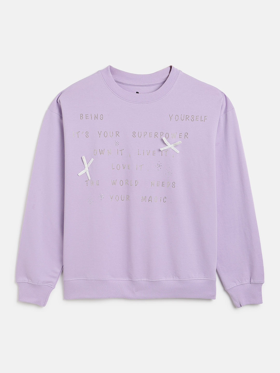 Lil Tomatoes Girls Cotton Looper Oversized Sweatshirt