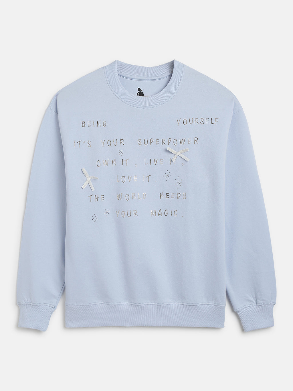 Lil Tomatoes Girls Cotton Looper Oversized Sweatshirt