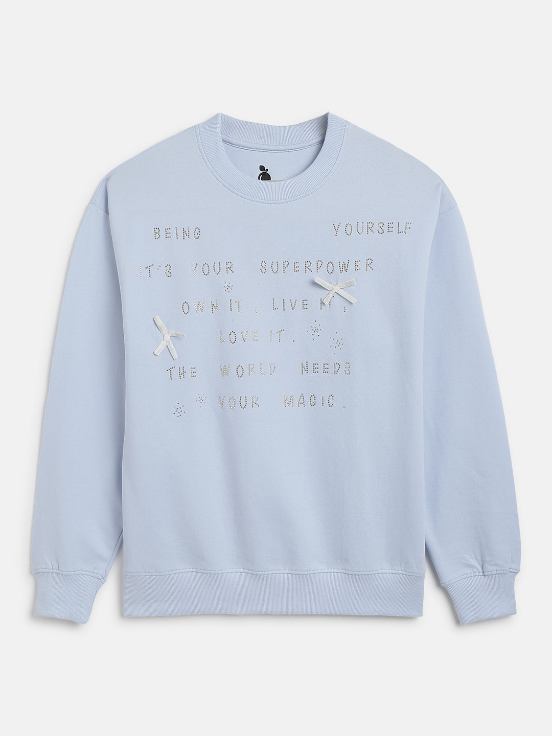 Lil Tomatoes Girls Cotton Looper Oversized Sweatshirt