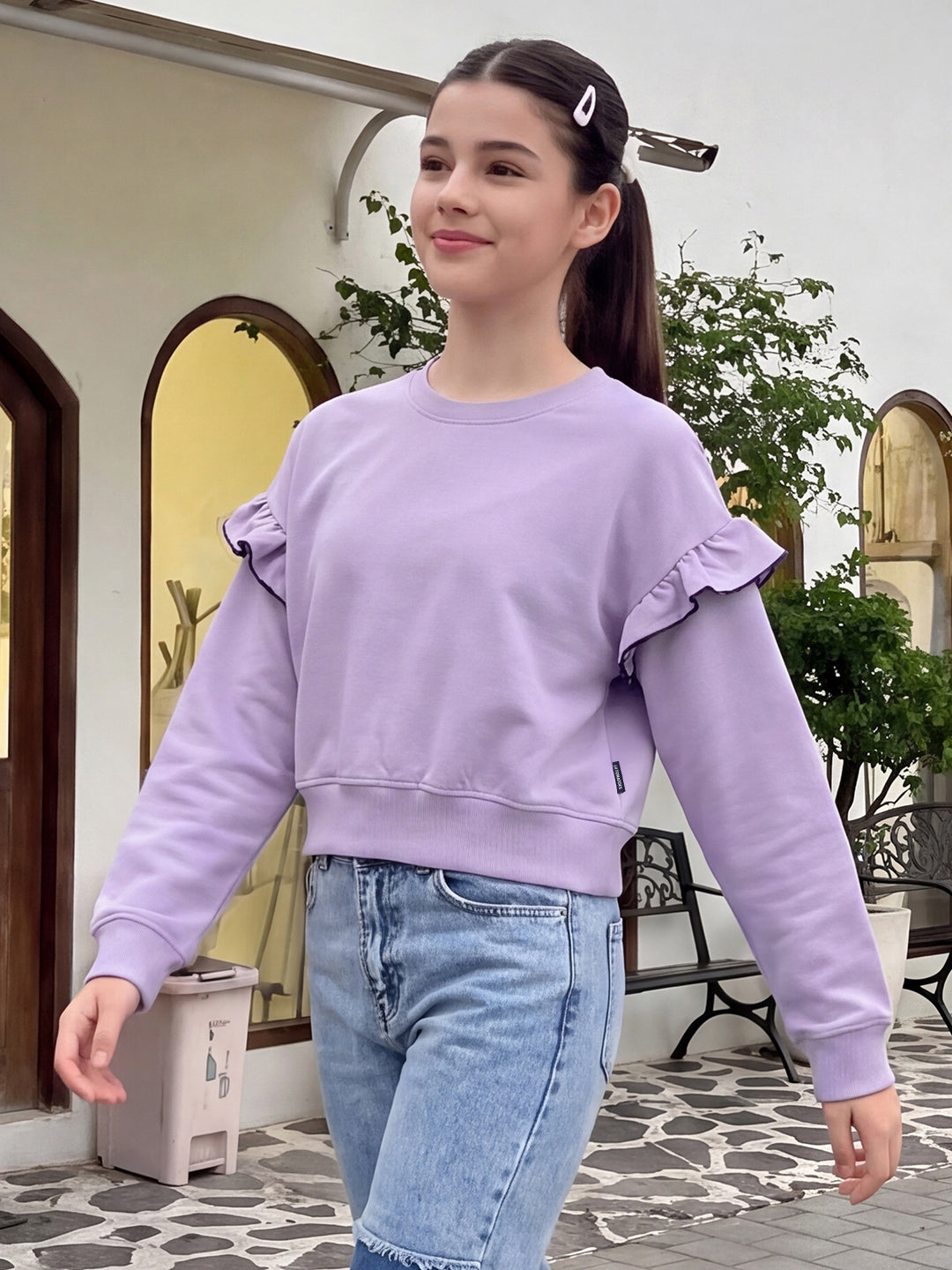 Lil Tomatoes Girls Cotton Looper Sweatshirt