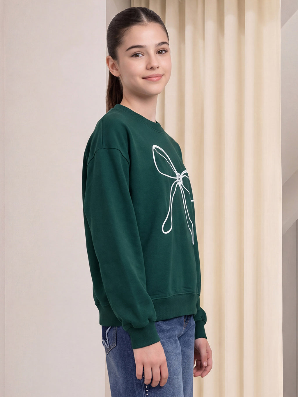 Lil Tomatoes Girls Cotton Looper Sweatshirt