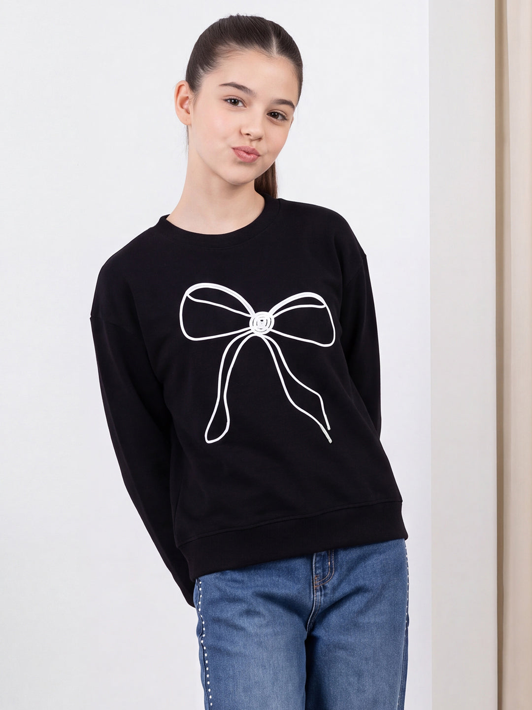 Lil Tomatoes Girls Cotton Looper Sweatshirt