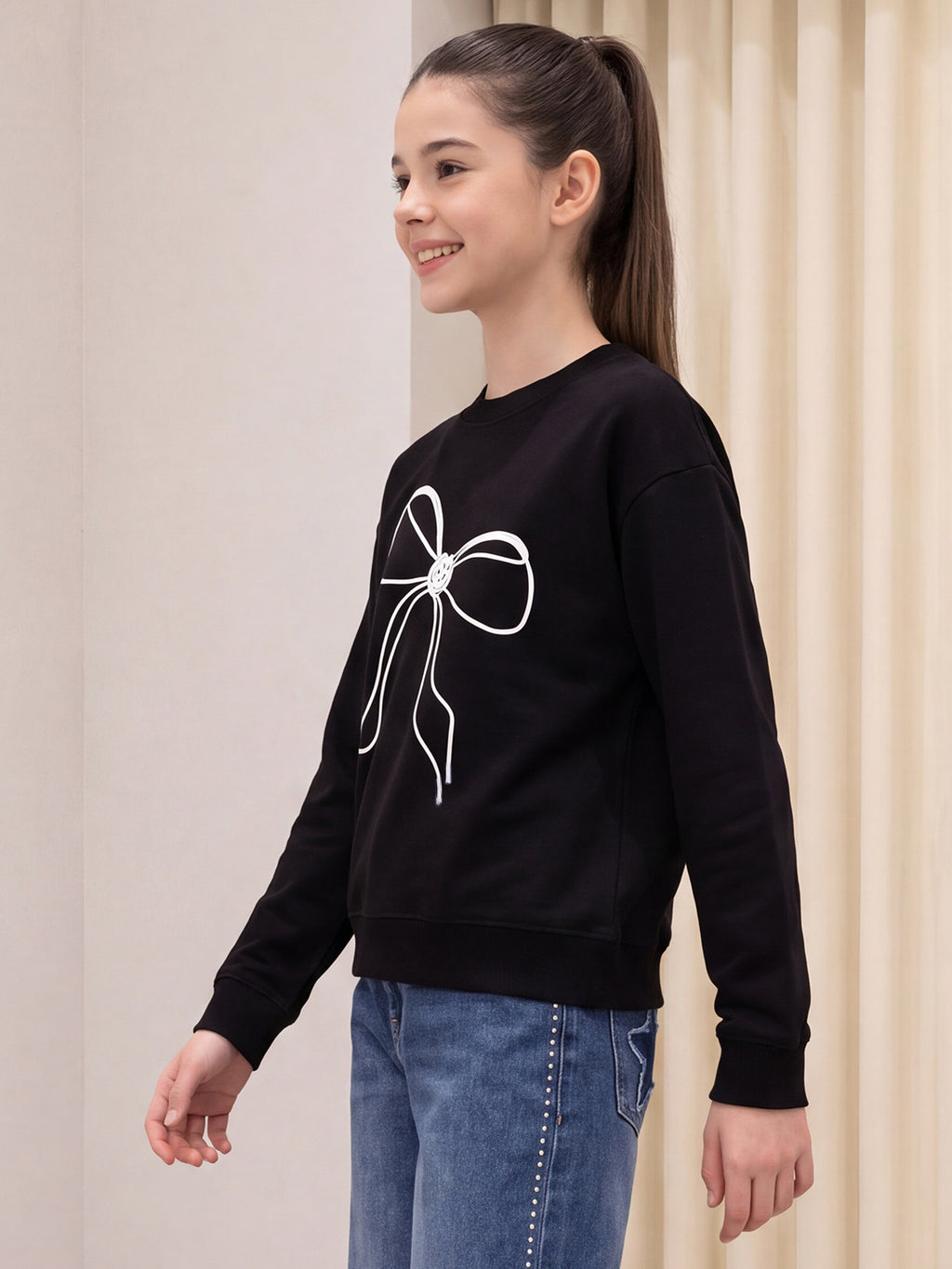 Lil Tomatoes Girls Cotton Looper Sweatshirt