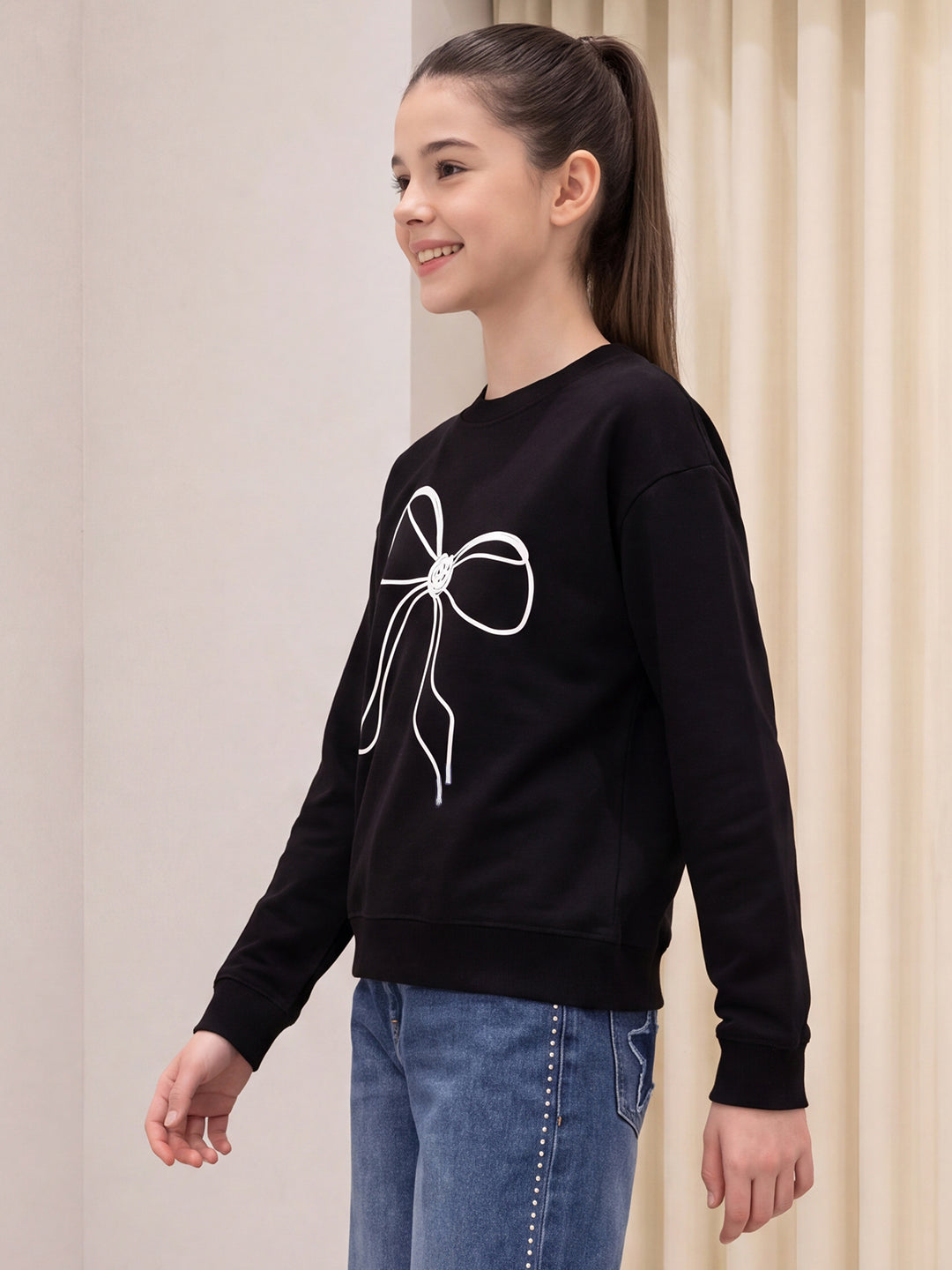 Lil Tomatoes Girls Cotton Looper Sweatshirt
