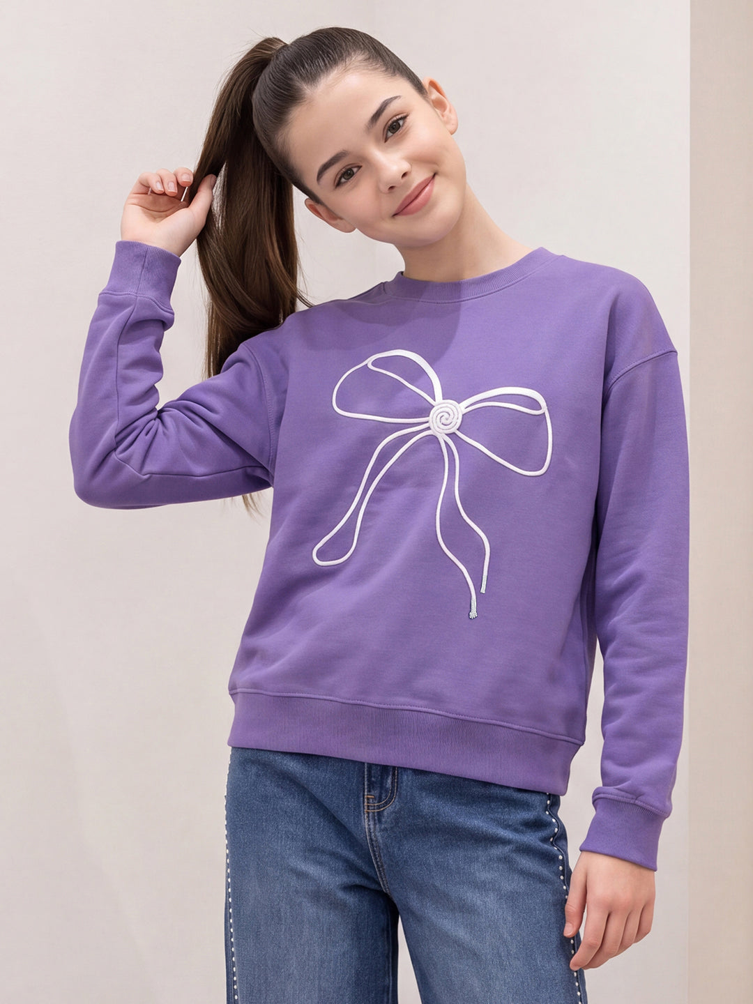 Lil Tomatoes Girls Cotton Looper Sweatshirt