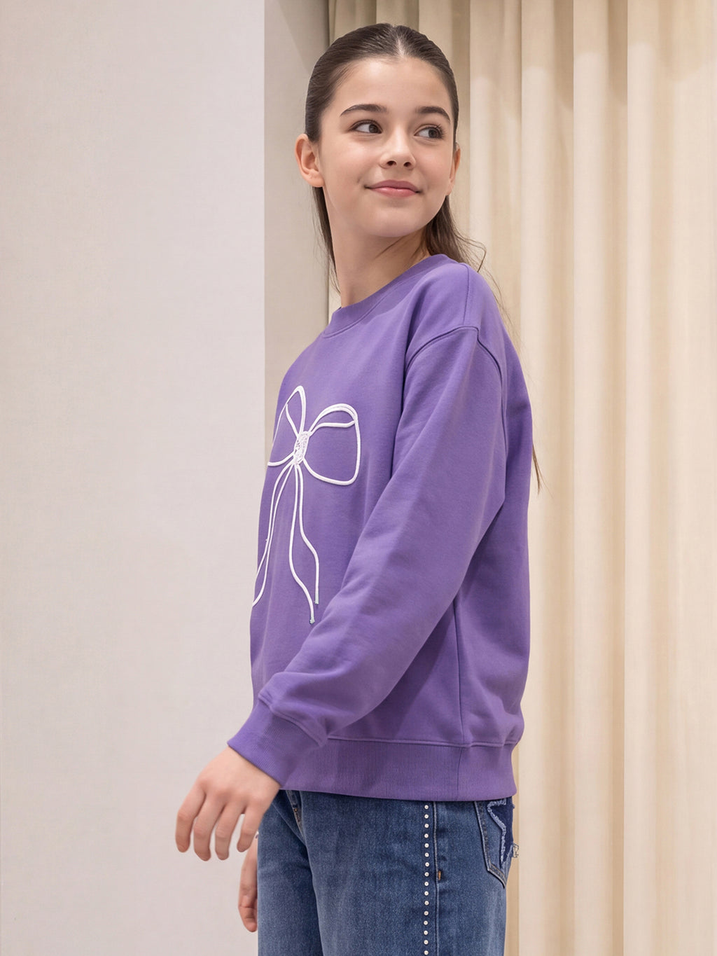 Lil Tomatoes Girls Cotton Looper Sweatshirt