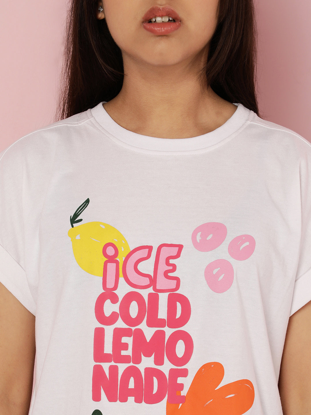 Lil Tomatoes Girls Cotton Top- WHITE