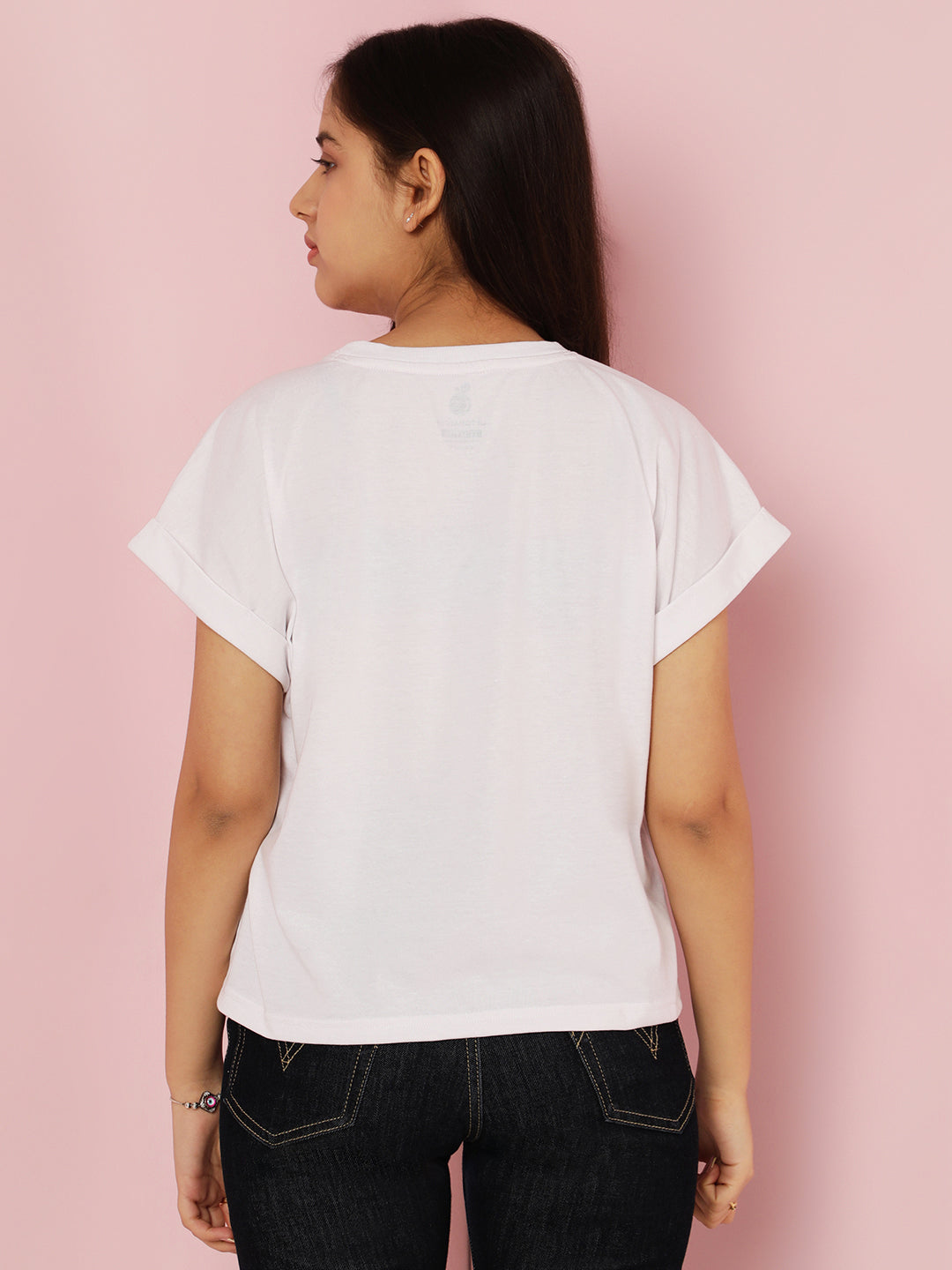 Lil Tomatoes Girls Cotton Top- WHITE