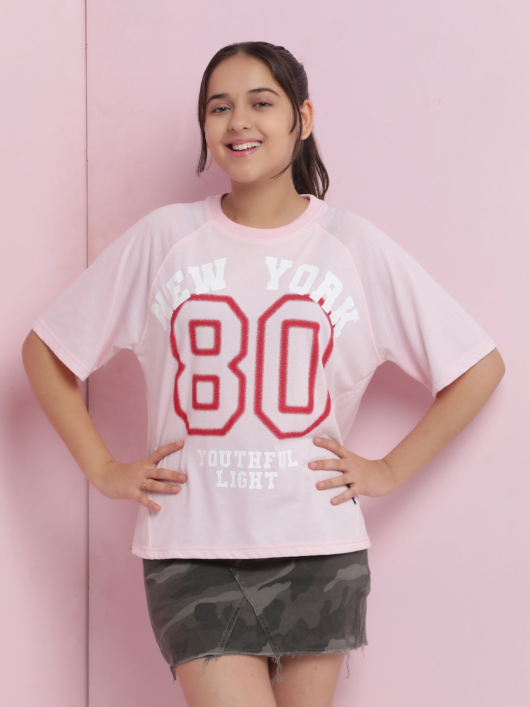 Lil Tomatoes Girls Cotton Top-Pink