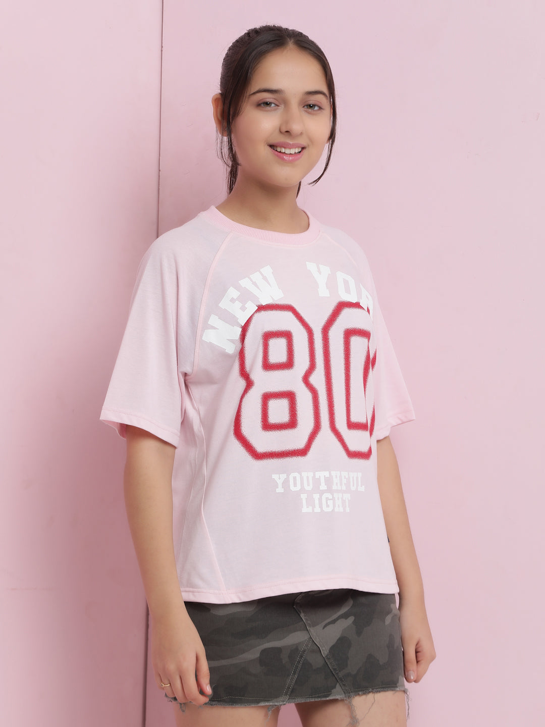 Lil Tomatoes Girls Cotton Top-Pink