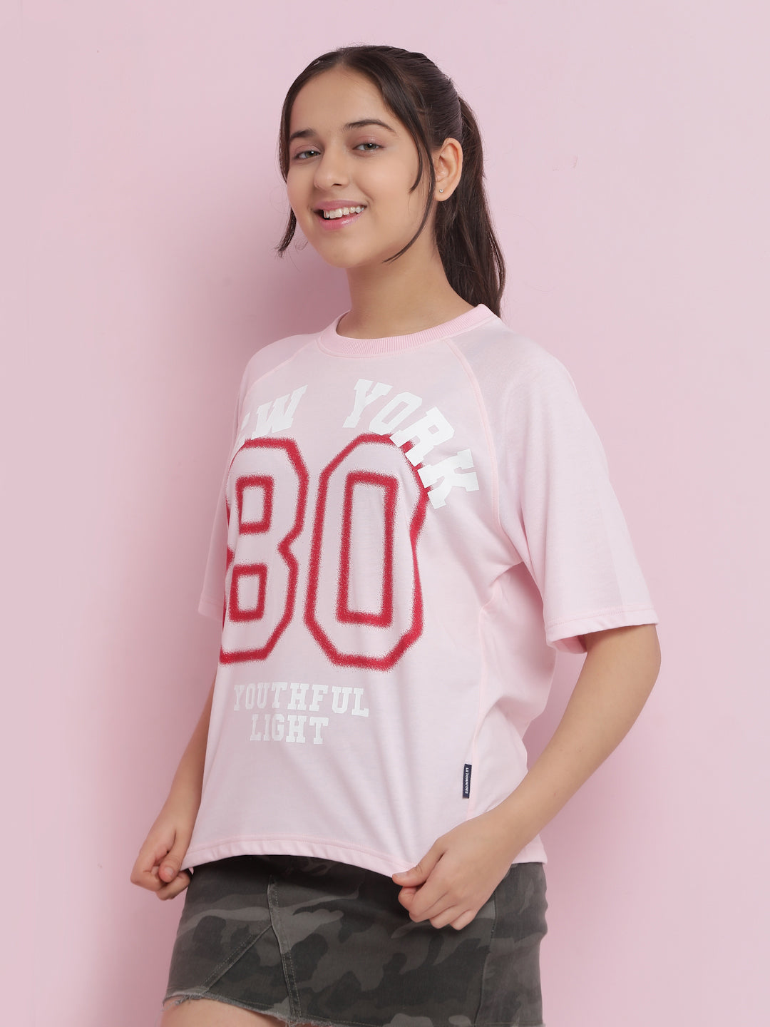 Lil Tomatoes Girls Cotton Top-Pink