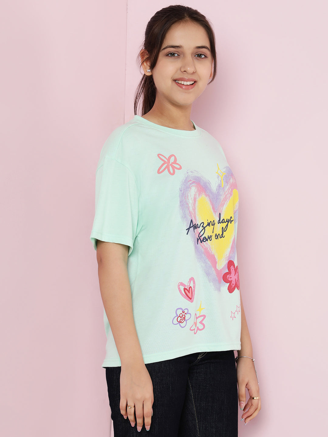 Lil Tomatoes Girls Cotton Top- LTGREEN