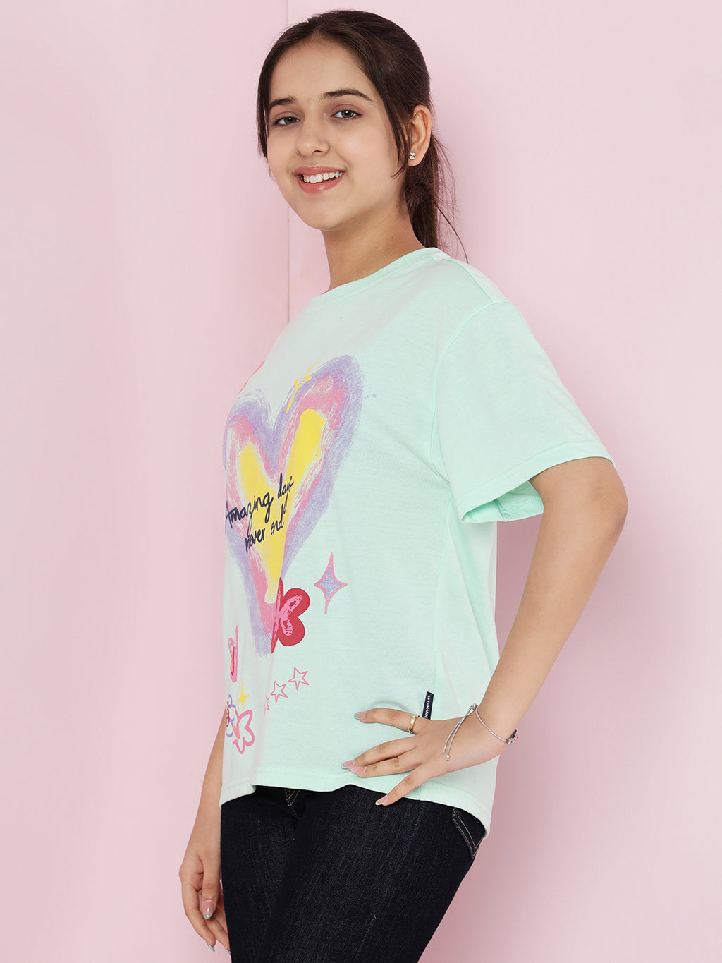 Lil Tomatoes Girls Cotton Top- LTGREEN