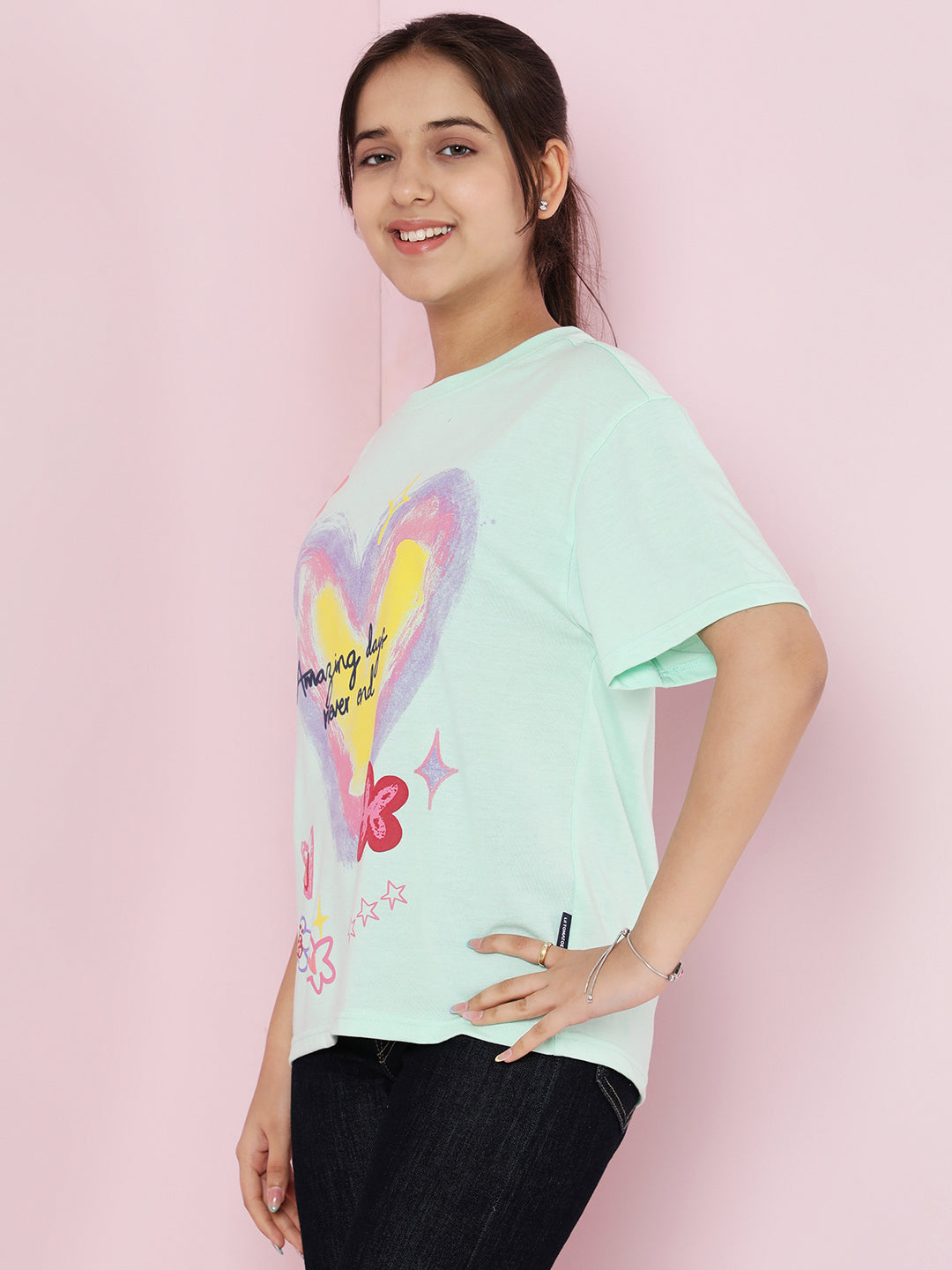 Lil Tomatoes Girls Cotton Top- LTGREEN