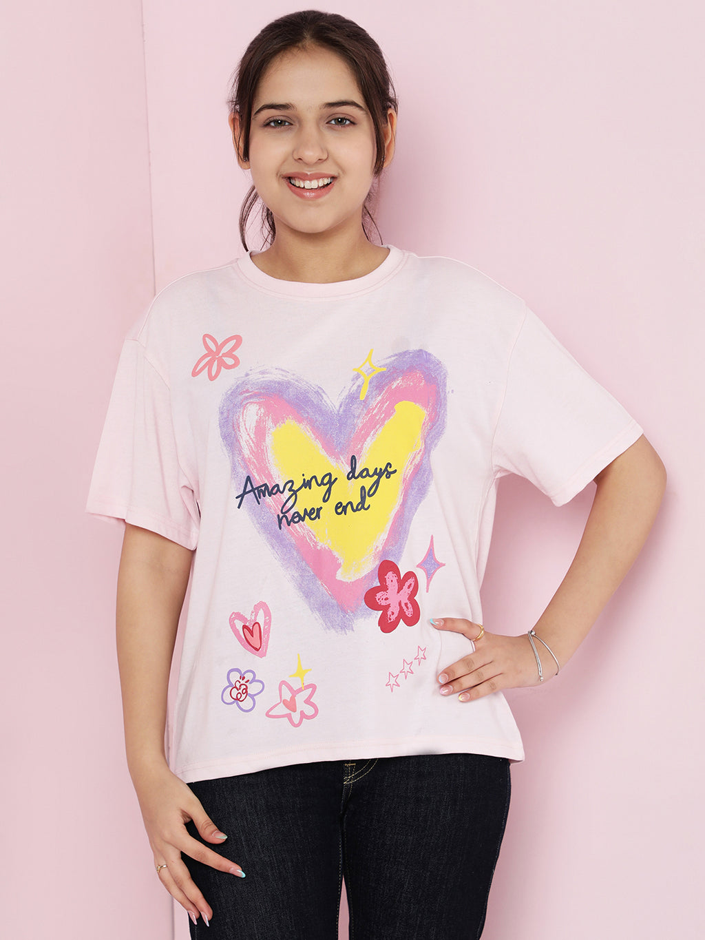 Lil Tomatoes Girls Cotton Top- PINK
