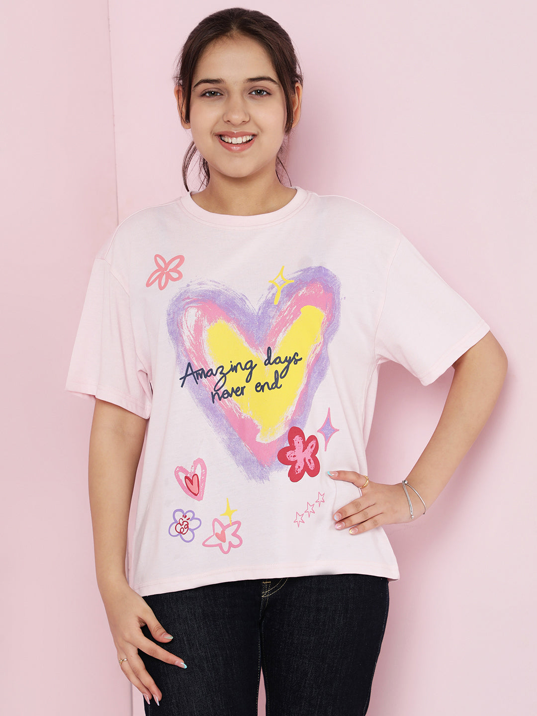 Lil Tomatoes Girls Cotton Top- PINK