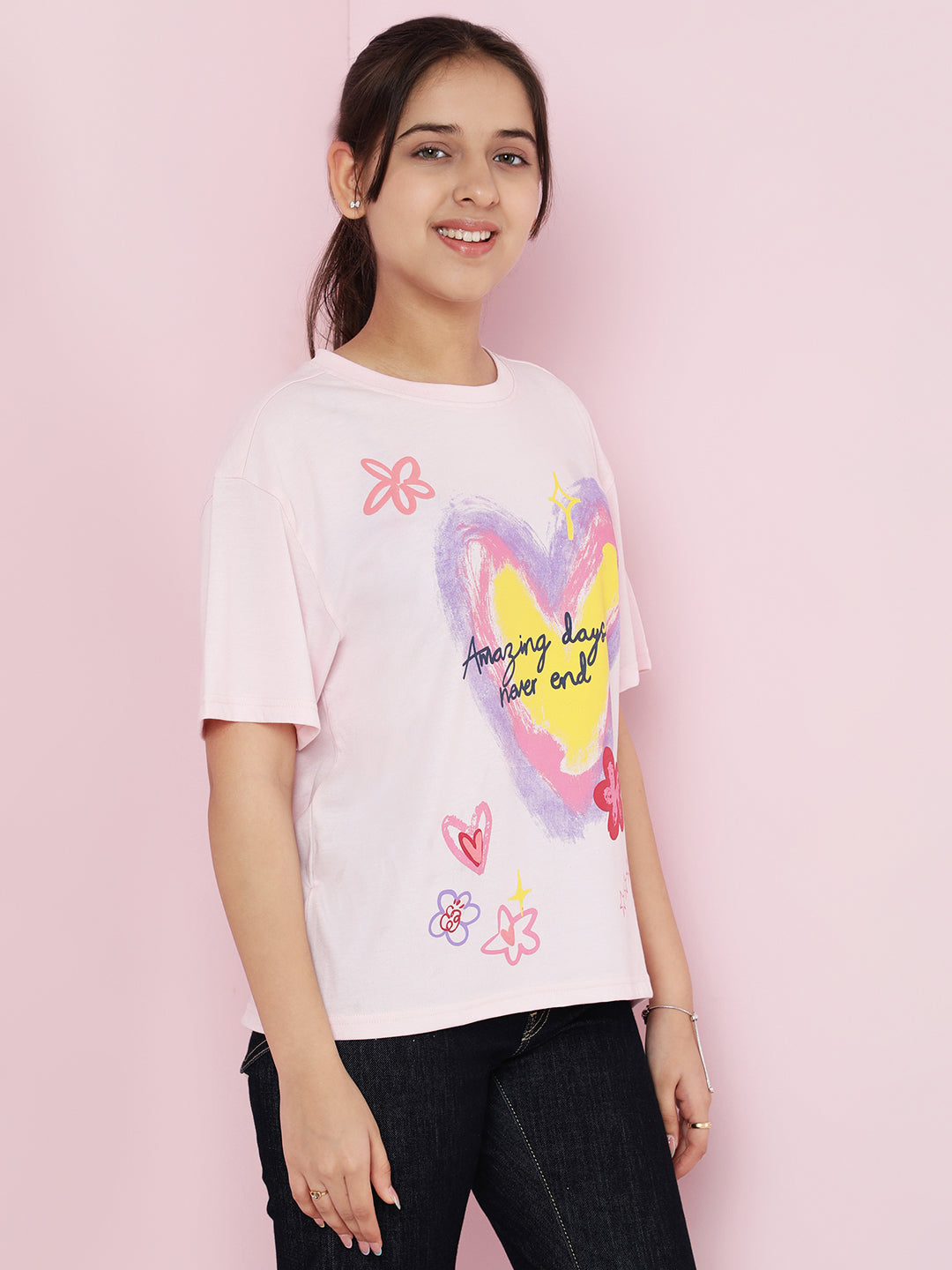 Lil Tomatoes Girls Cotton Top- PINK