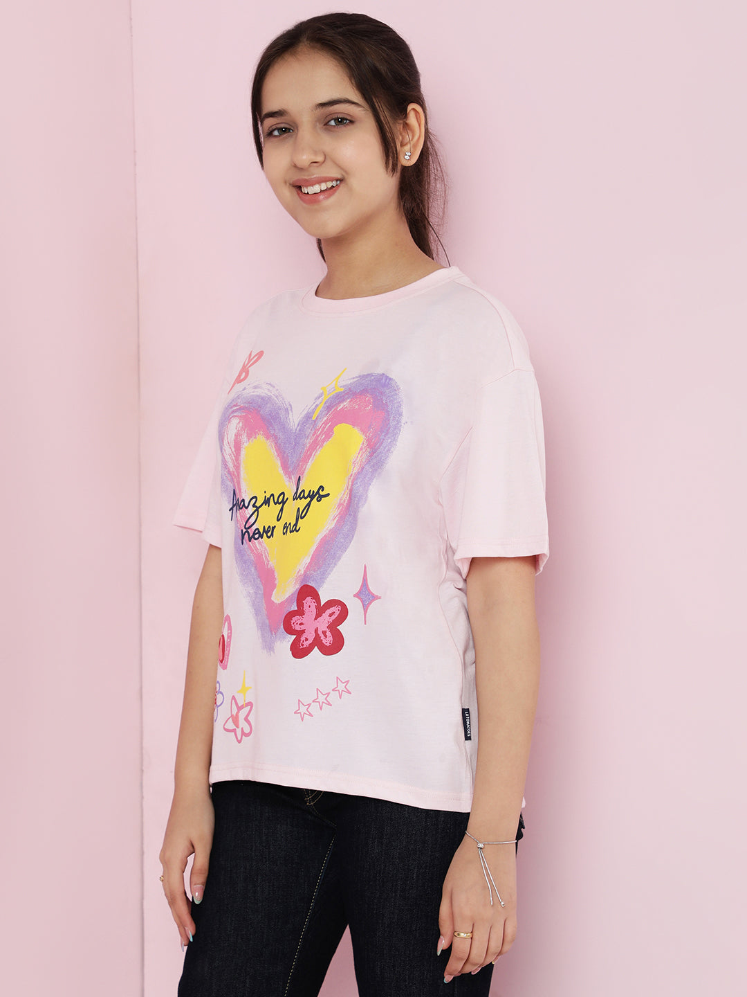Lil Tomatoes Girls Cotton Top- PINK