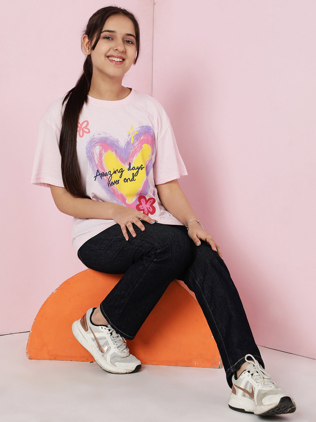 Lil Tomatoes Girls Cotton Top- PINK