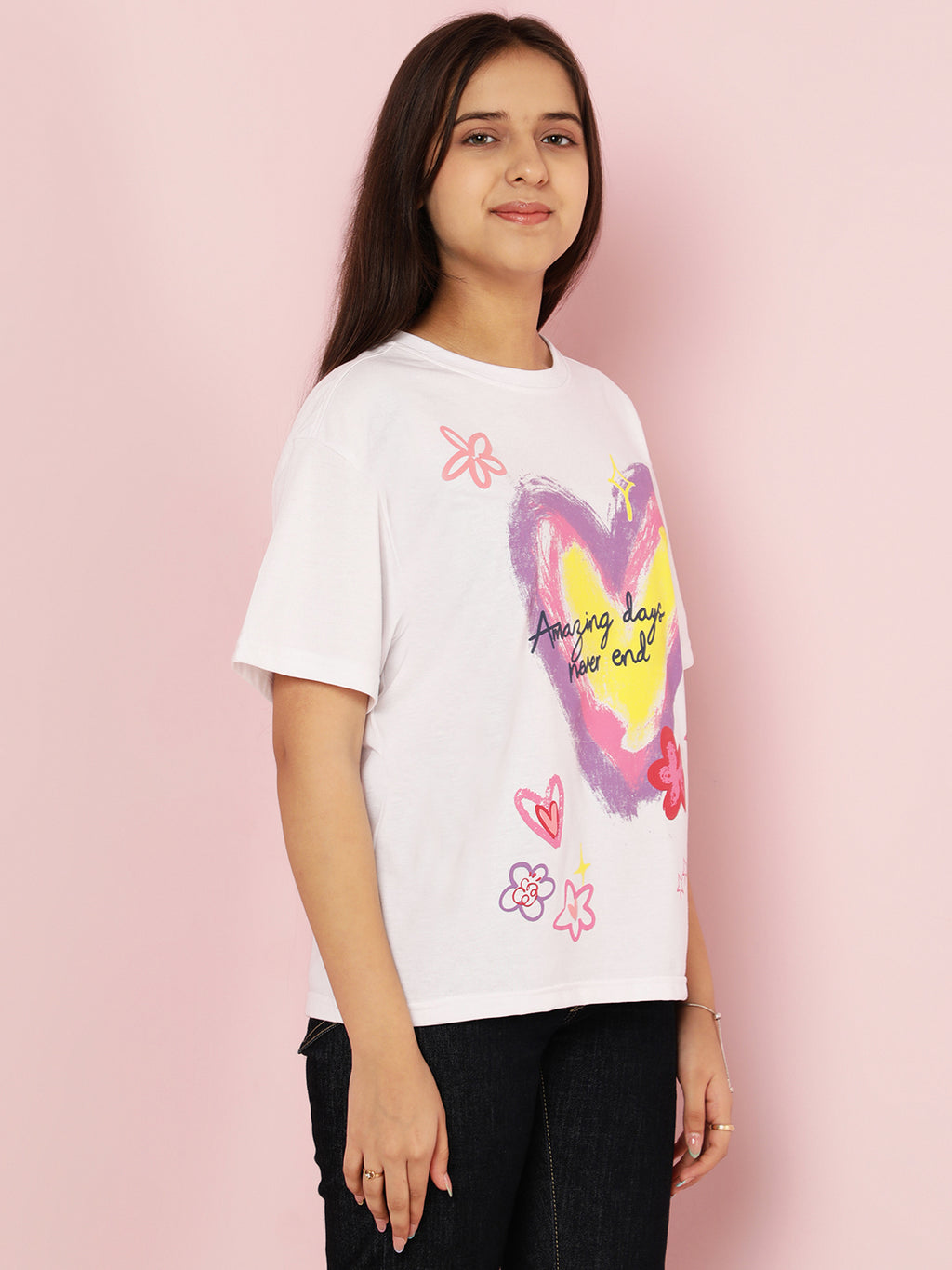 Lil Tomatoes Girls Cotton Top- WHITE