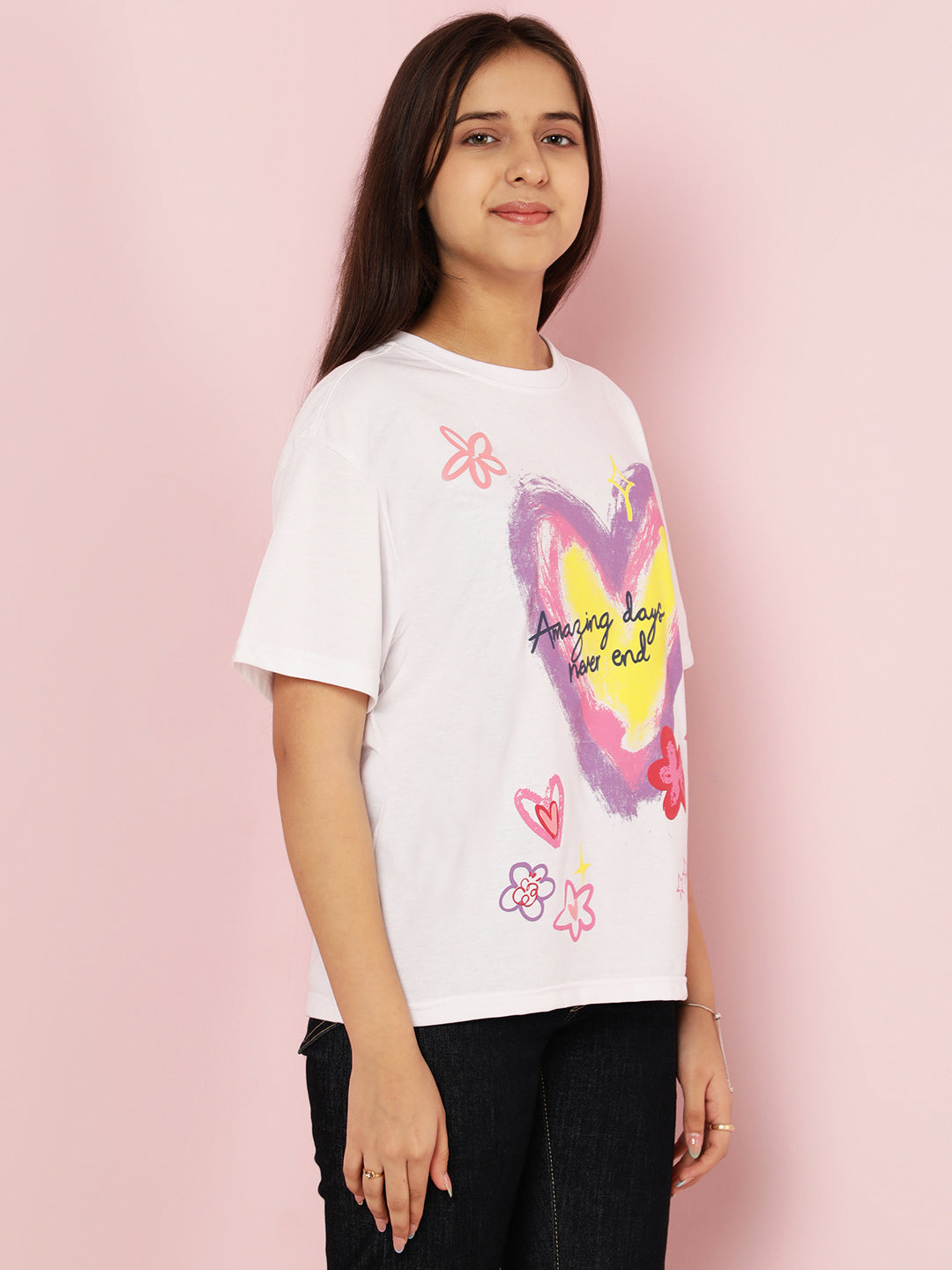 Lil Tomatoes Girls Cotton Top- WHITE