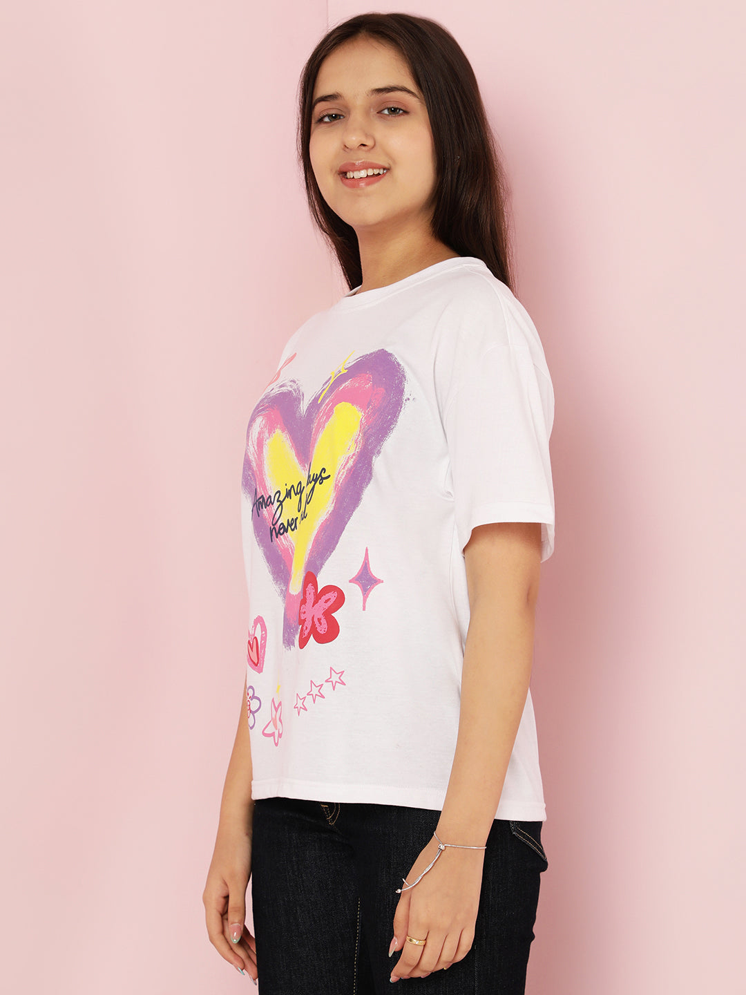 Lil Tomatoes Girls Cotton Top- WHITE