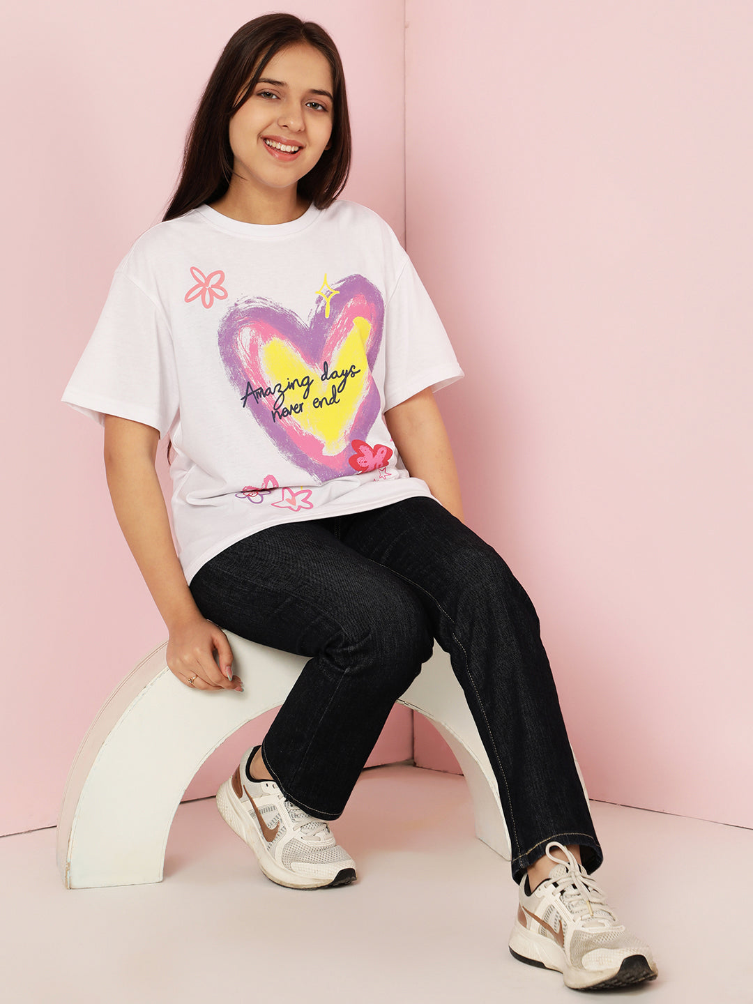 Lil Tomatoes Girls Cotton Top- WHITE