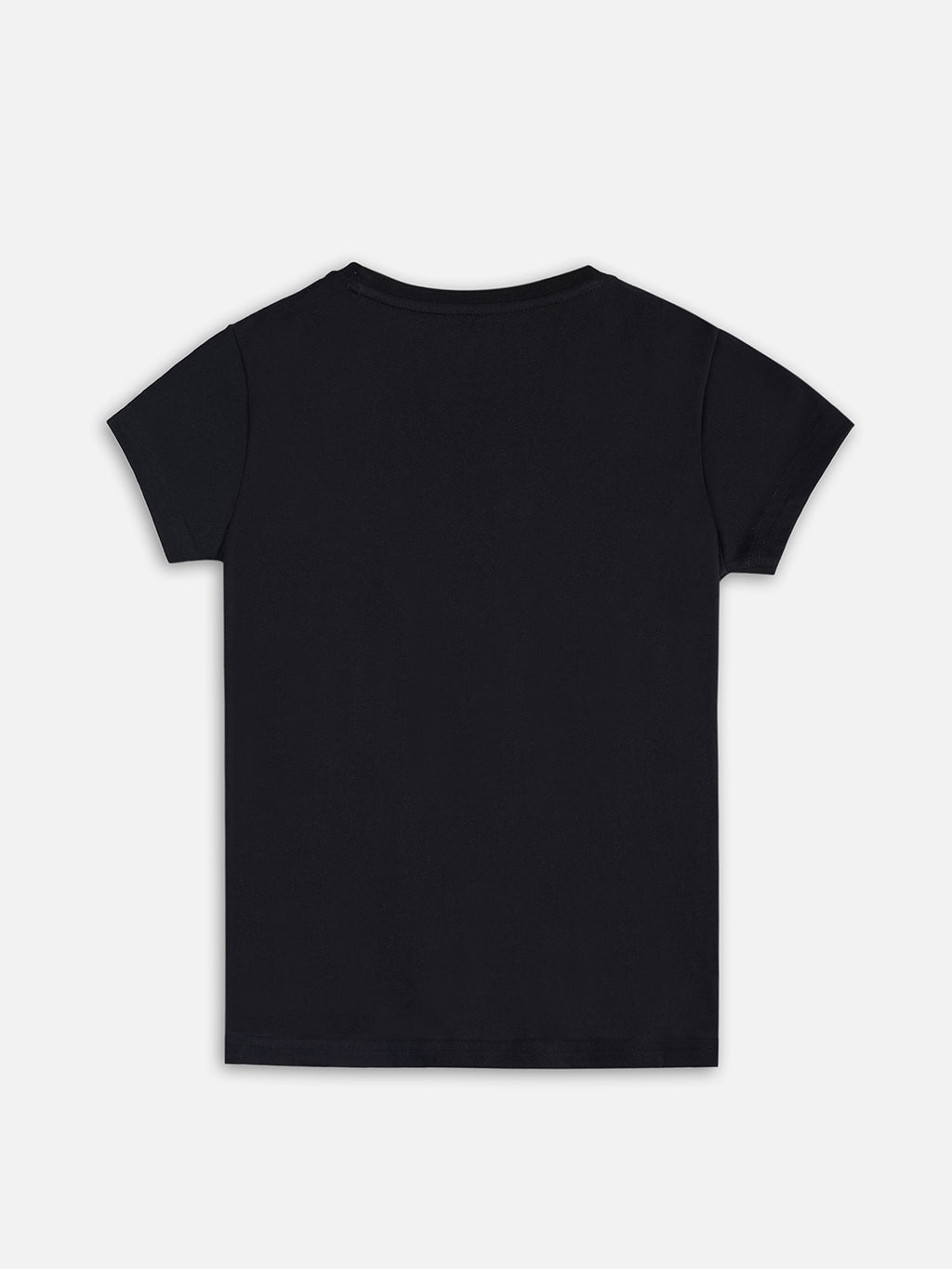 Lil Tomatoes Cotton Half Sleeves Attitude & Love Tex Printed Top-BLACK