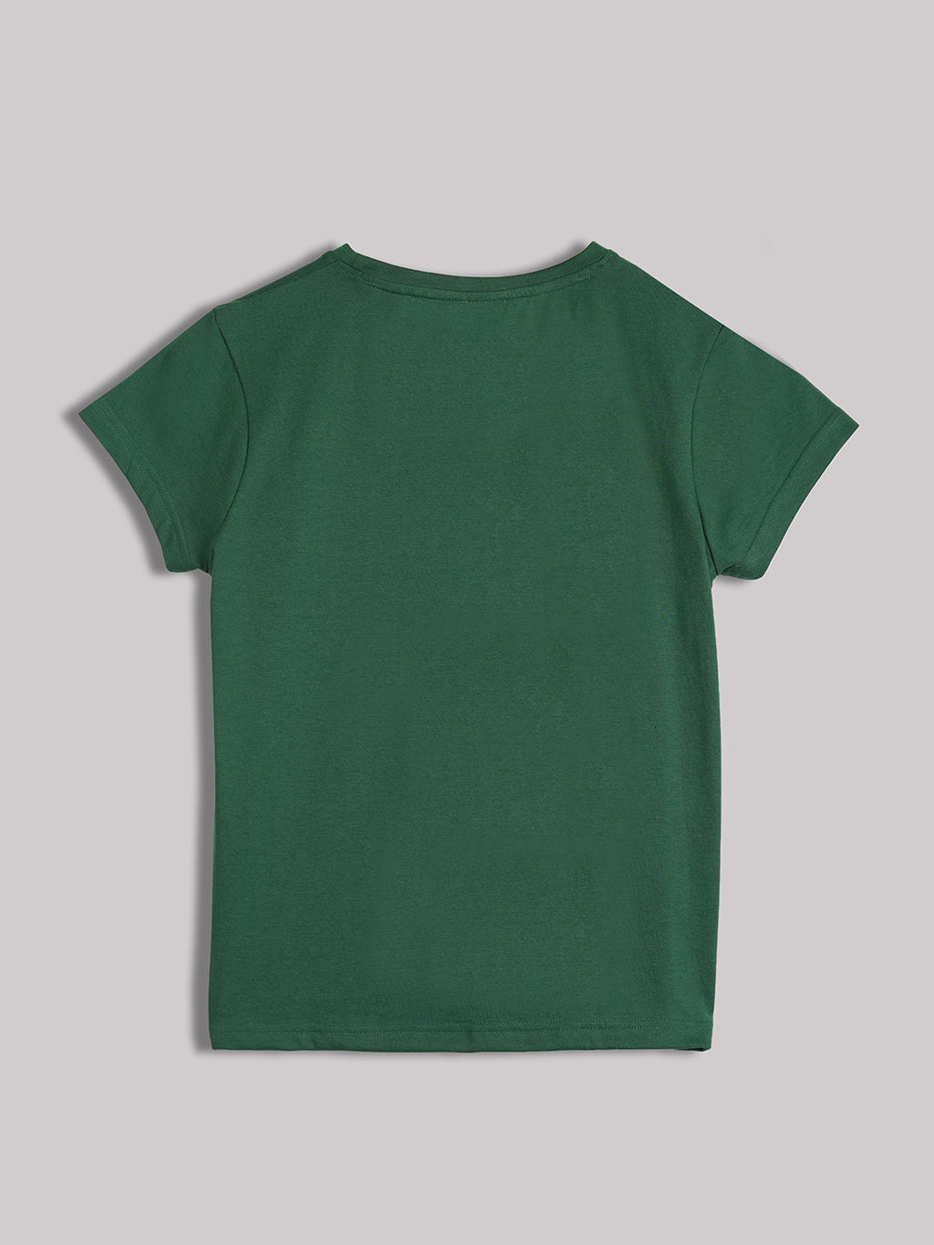 Lil Tomatoes Cotton Half Sleeves Attitude & Love Tex Printed Top-DGREEN