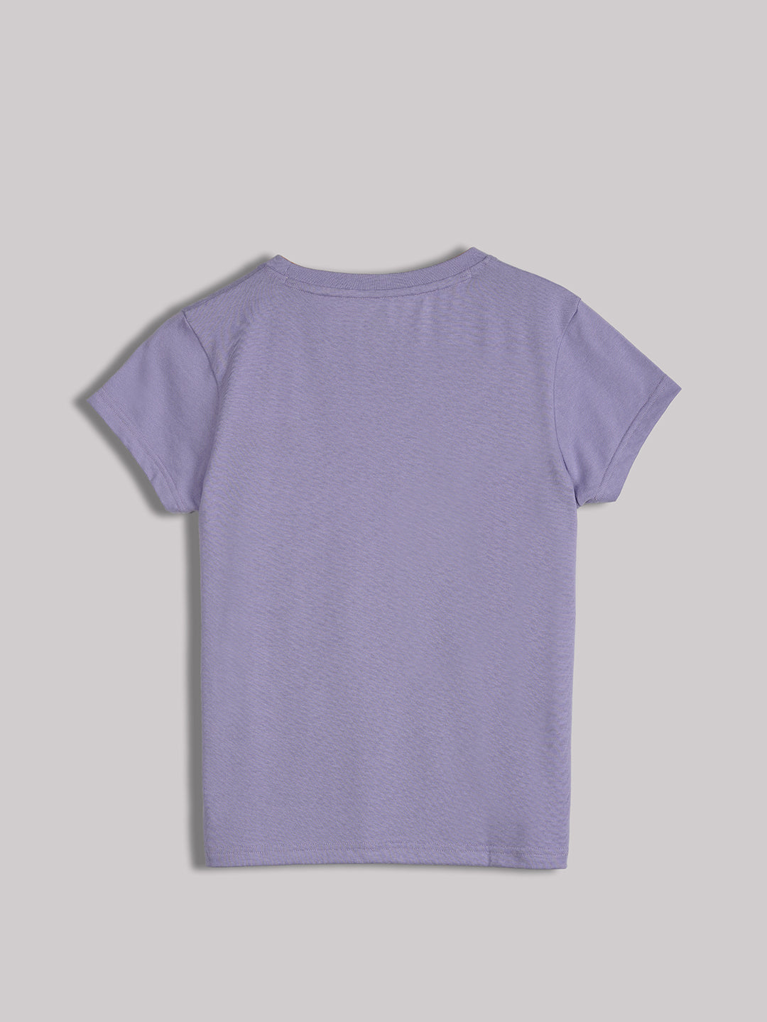 Lil Tomatoes Cotton Half Sleeves Attitude & Love Tex Printed Top-LTPURPLE