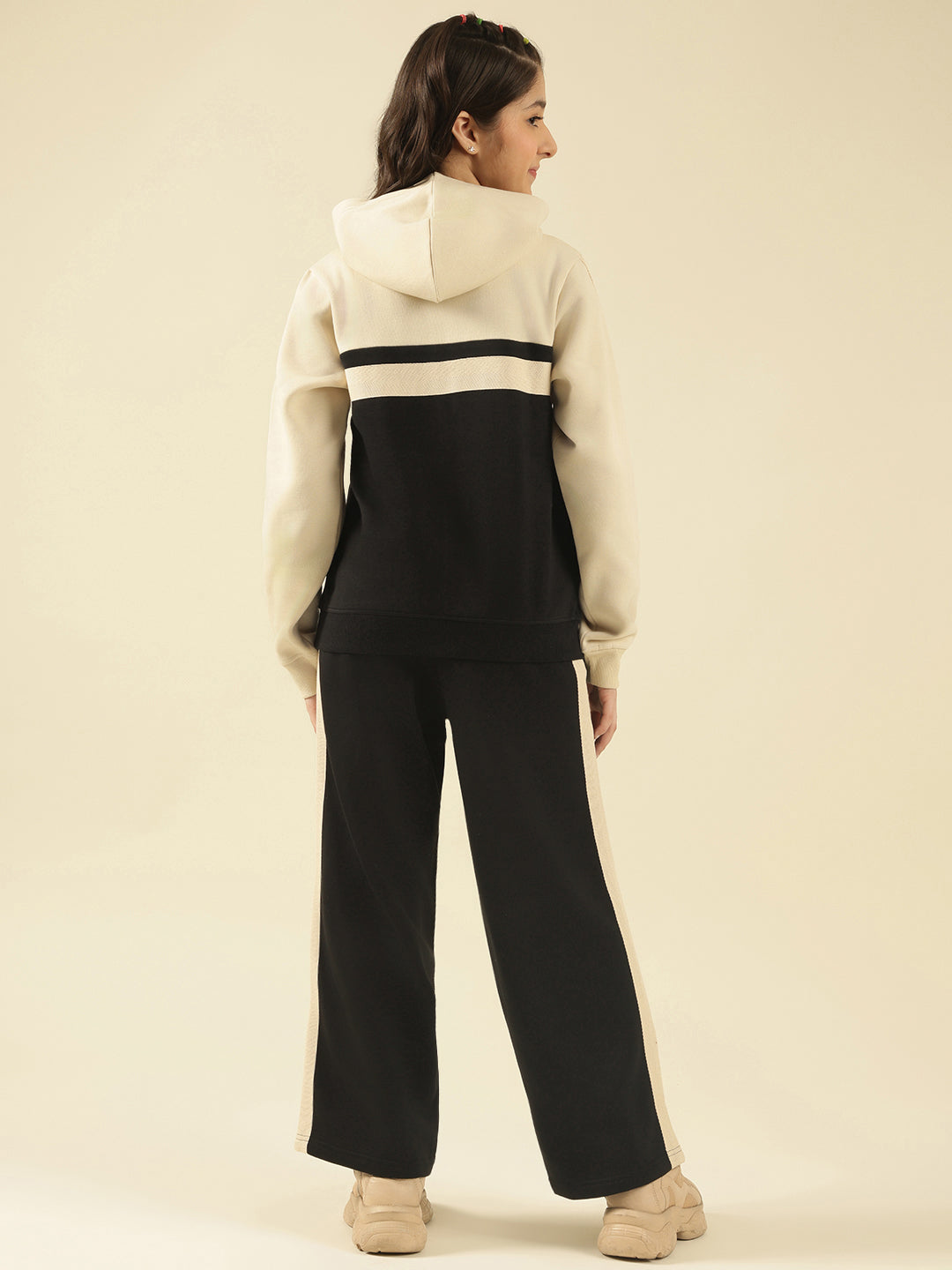 Lil Tomatoes Girls Cotton Fleece Track Suits- BLACK