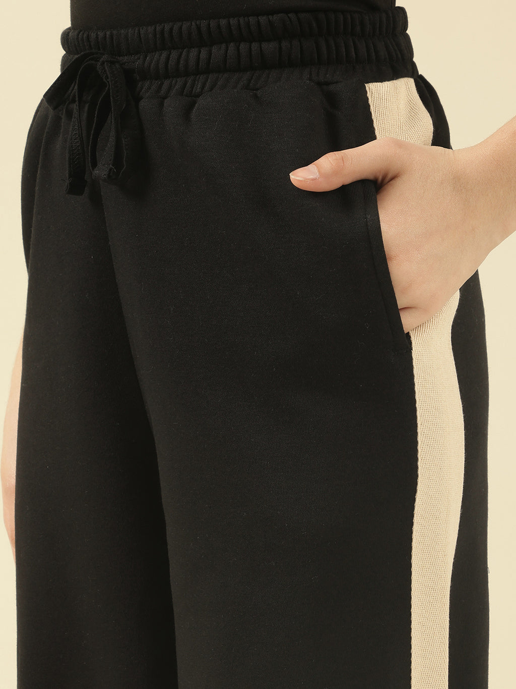 Lil Tomatoes Girls Cotton Fleece Track Suits- BLACK