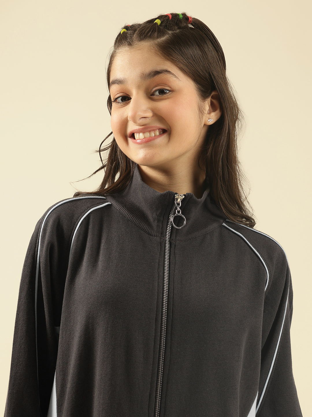 Lil Tomatoes Girls Cotton Fleece Track Suits- BLUE