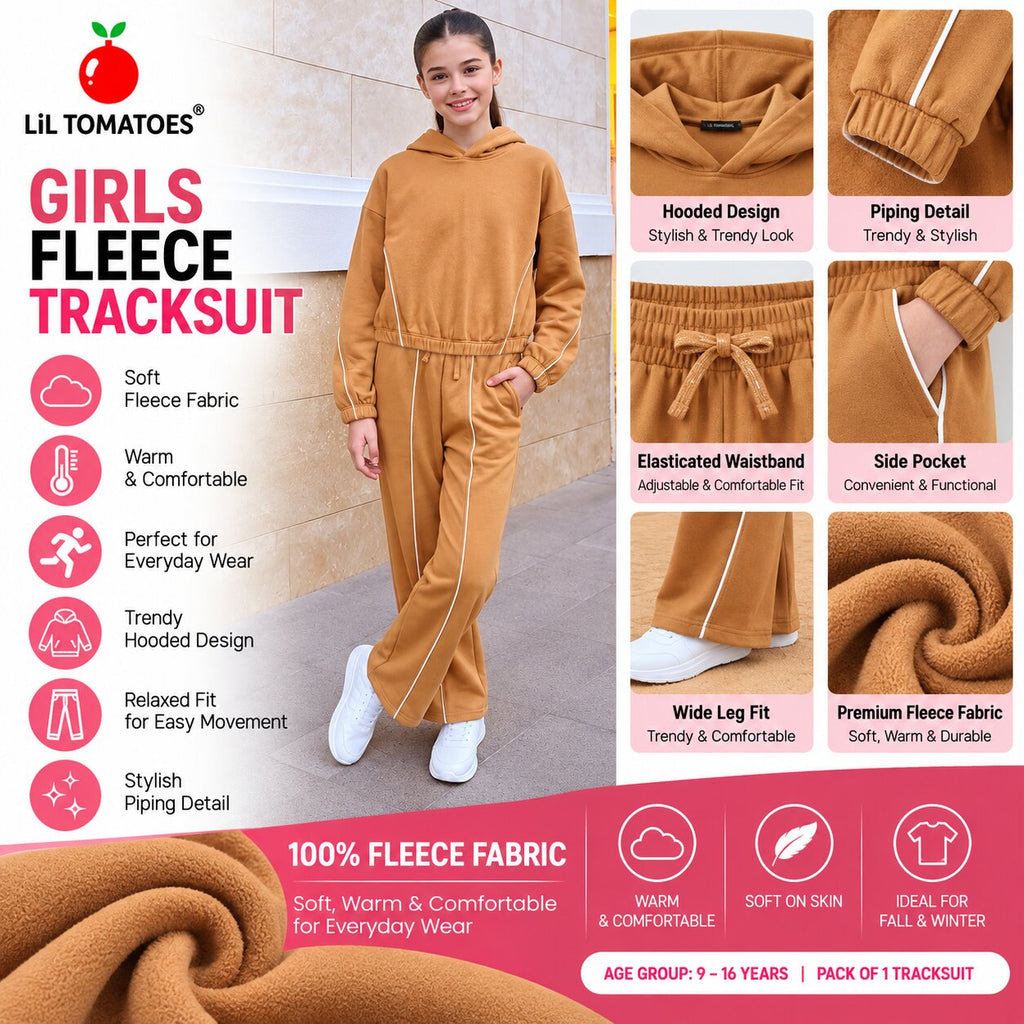 Lil Tomatoes Girls Cotton Fleece Track Suits