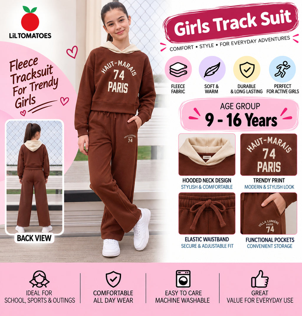 Lil Tomatoes Girls Cotton Fleece Track Suits