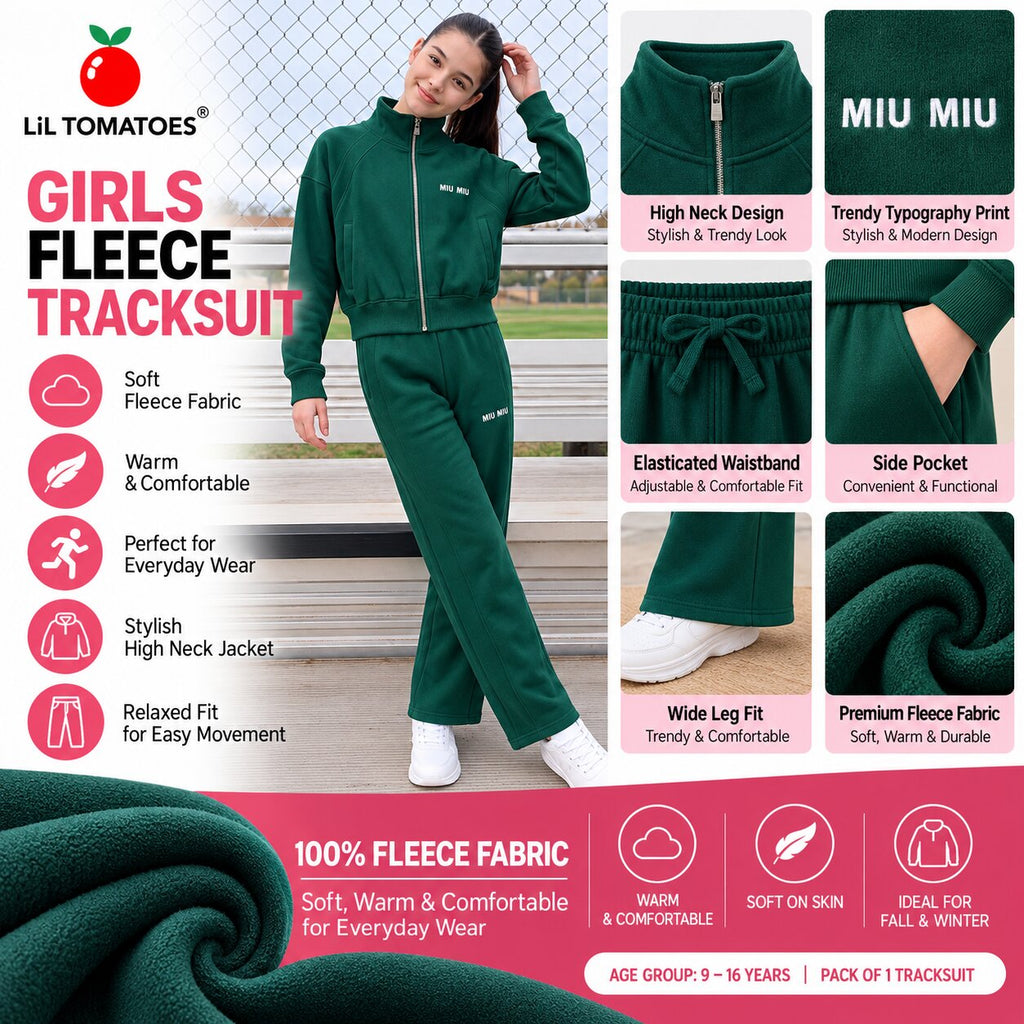 Lil Tomatoes Girls Cotton Fleece Track Suits