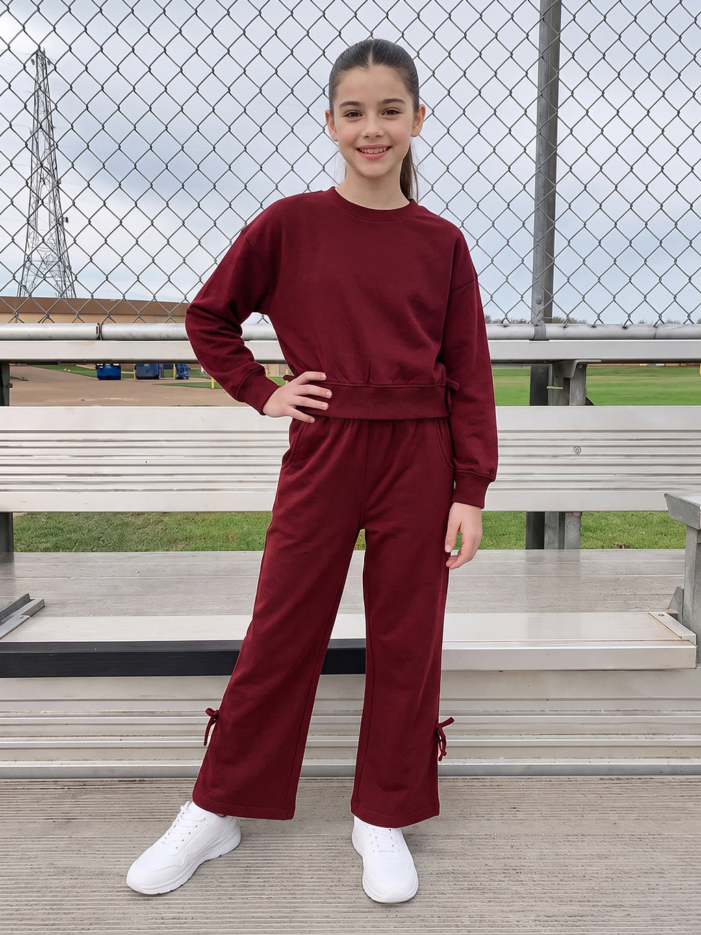 Lil Tomatoes Girls Cotton Looper Track Suits