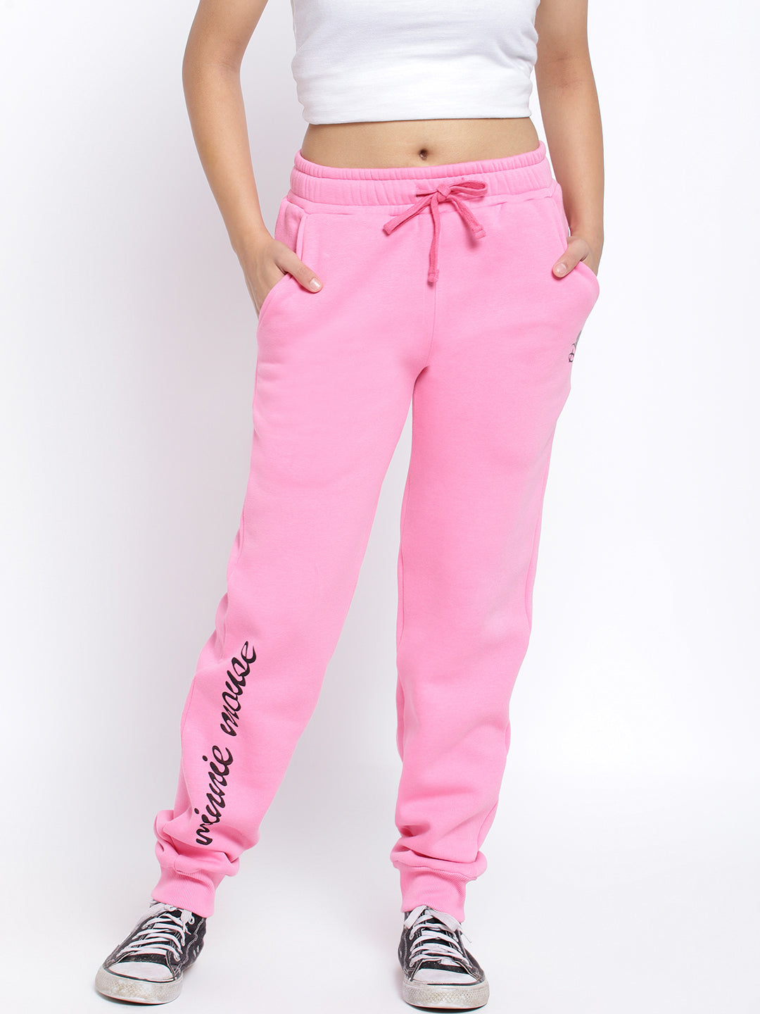 Lil Tomatoes Girls Minnie Mouse Cotton Fleece Trackpant