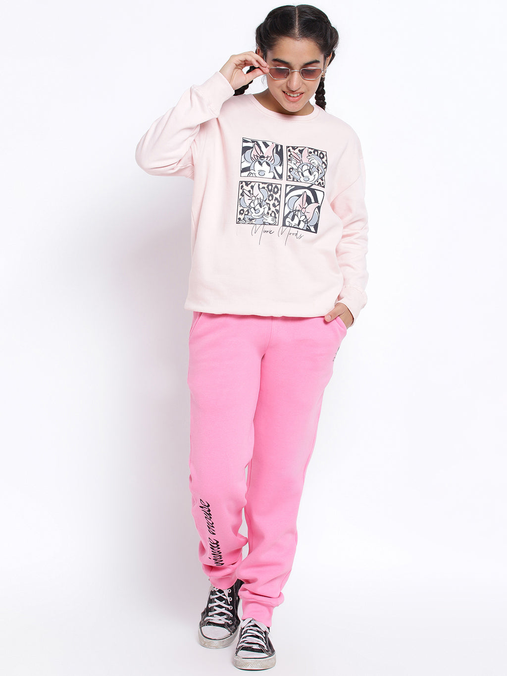 Lil Tomatoes Girls Minnie Mouse Cotton Fleece Trackpant