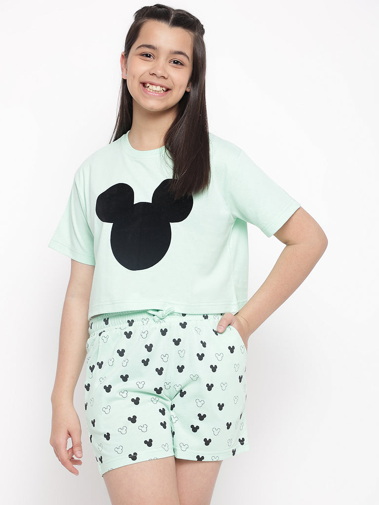 Mickey Mouse printed Night Suit Wear Light Blue - StarAndDaisy