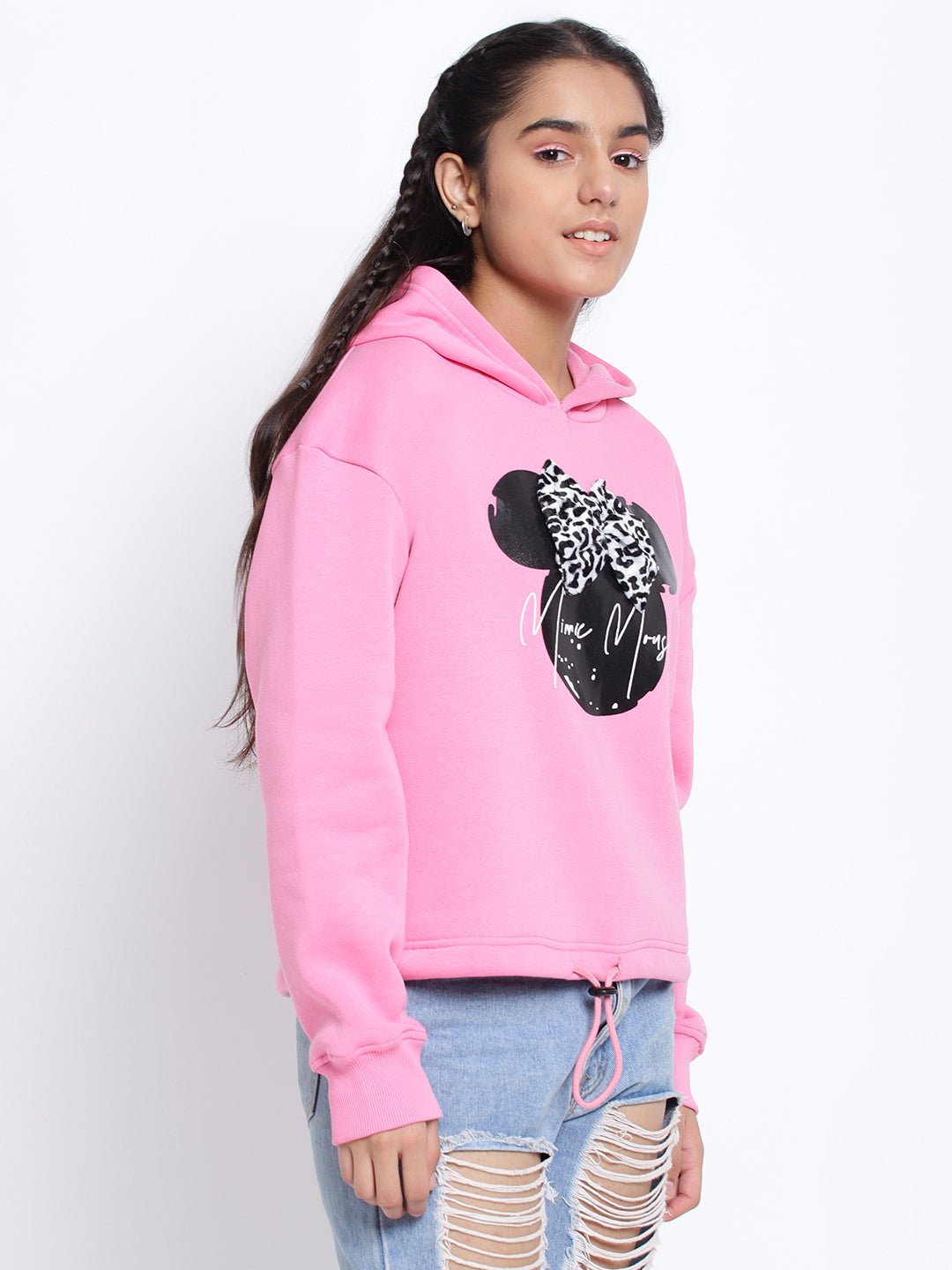 Lil Tomatoes Girls Minnie Mouse Cotton Fleece Sweatshirt