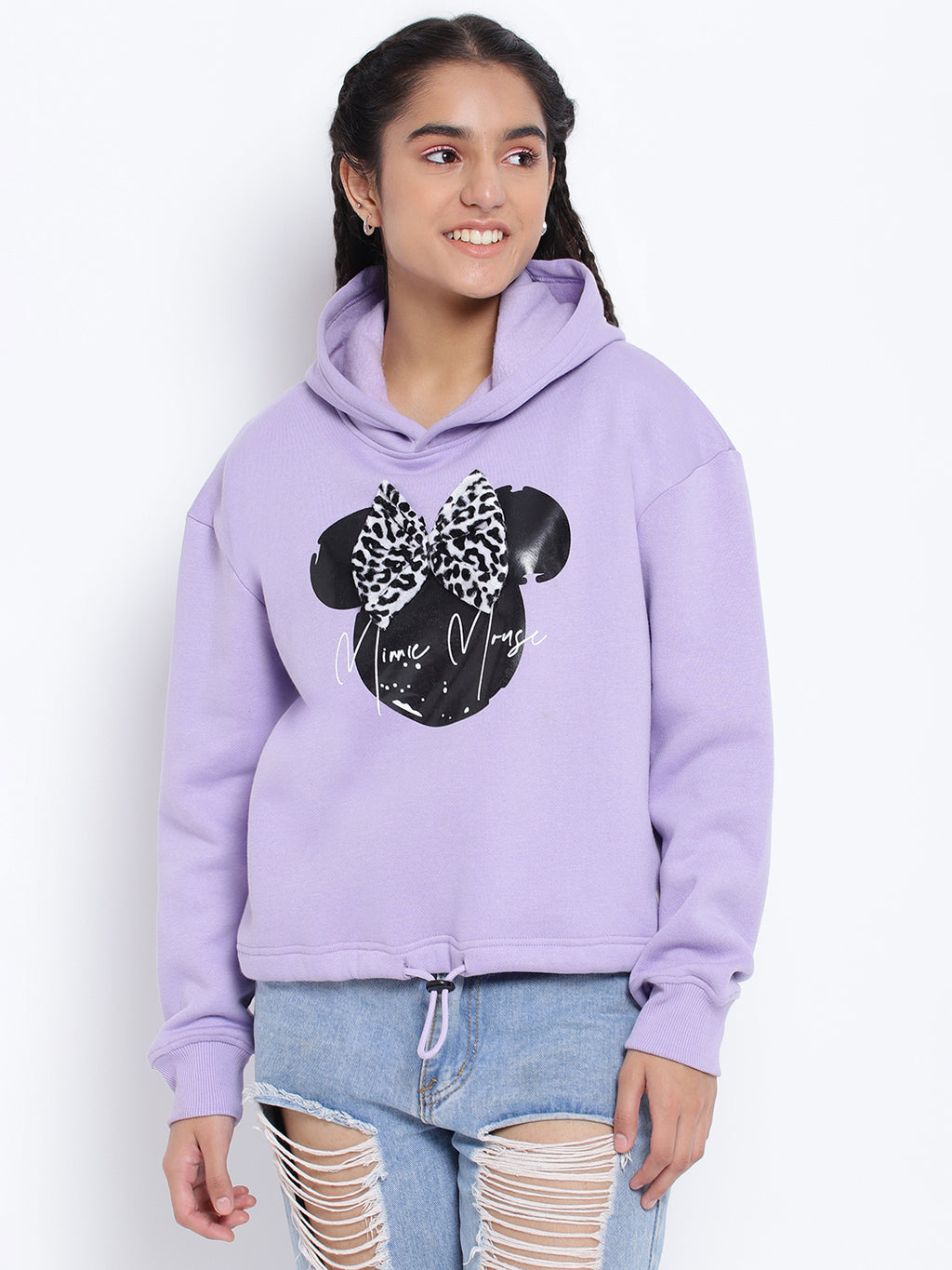 Lil Tomatoes Girls Minnie Mouse Cotton Fleece Sweatshirt