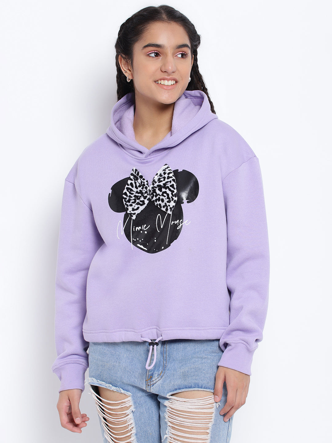 Lil Tomatoes Girls Minnie Mouse Cotton Fleece Sweatshirt